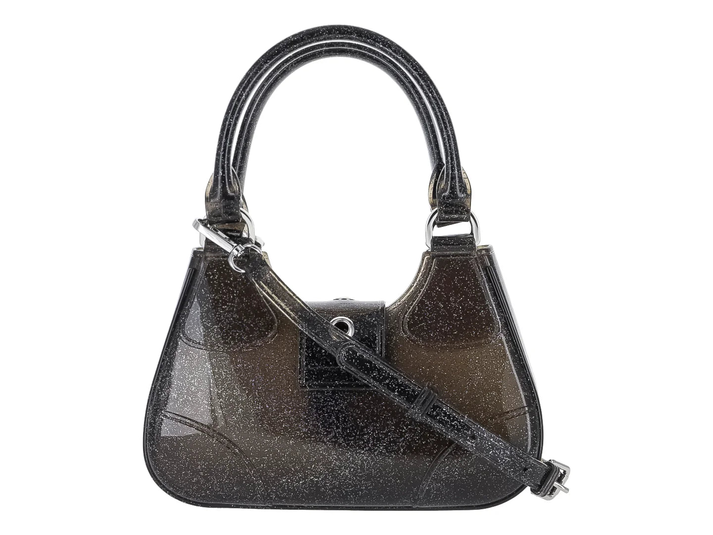Bolso de Hombro ROZE Negro Glitter para Mujer