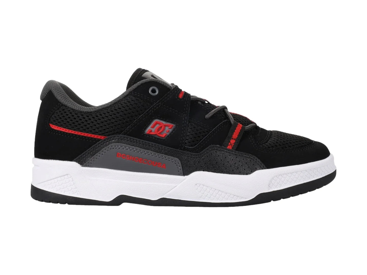 Tenis DC Shoes Construct Negro y Rojo para Hombre