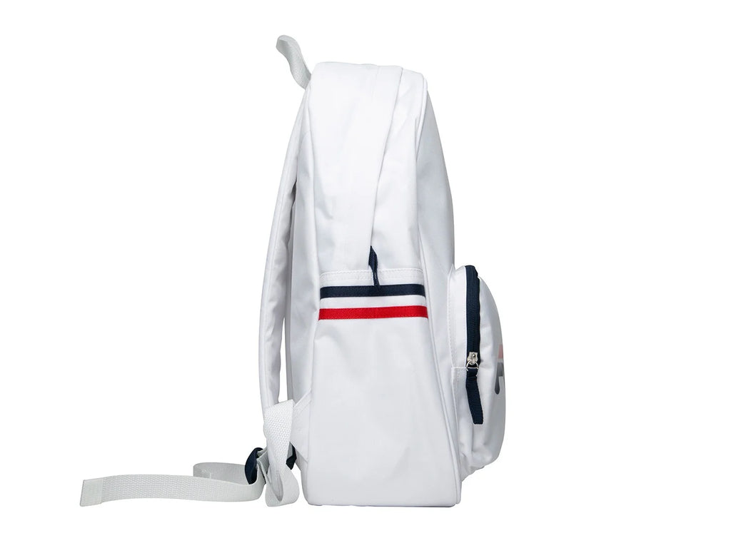 Mochila Fila Classic Blanca con Detalles Azul y Rojo