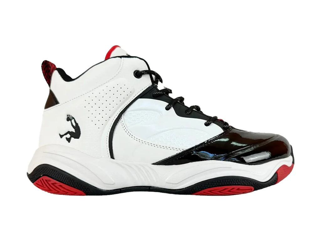 Tenis SHAQ Spin Move Blanco y Rojo para Niño