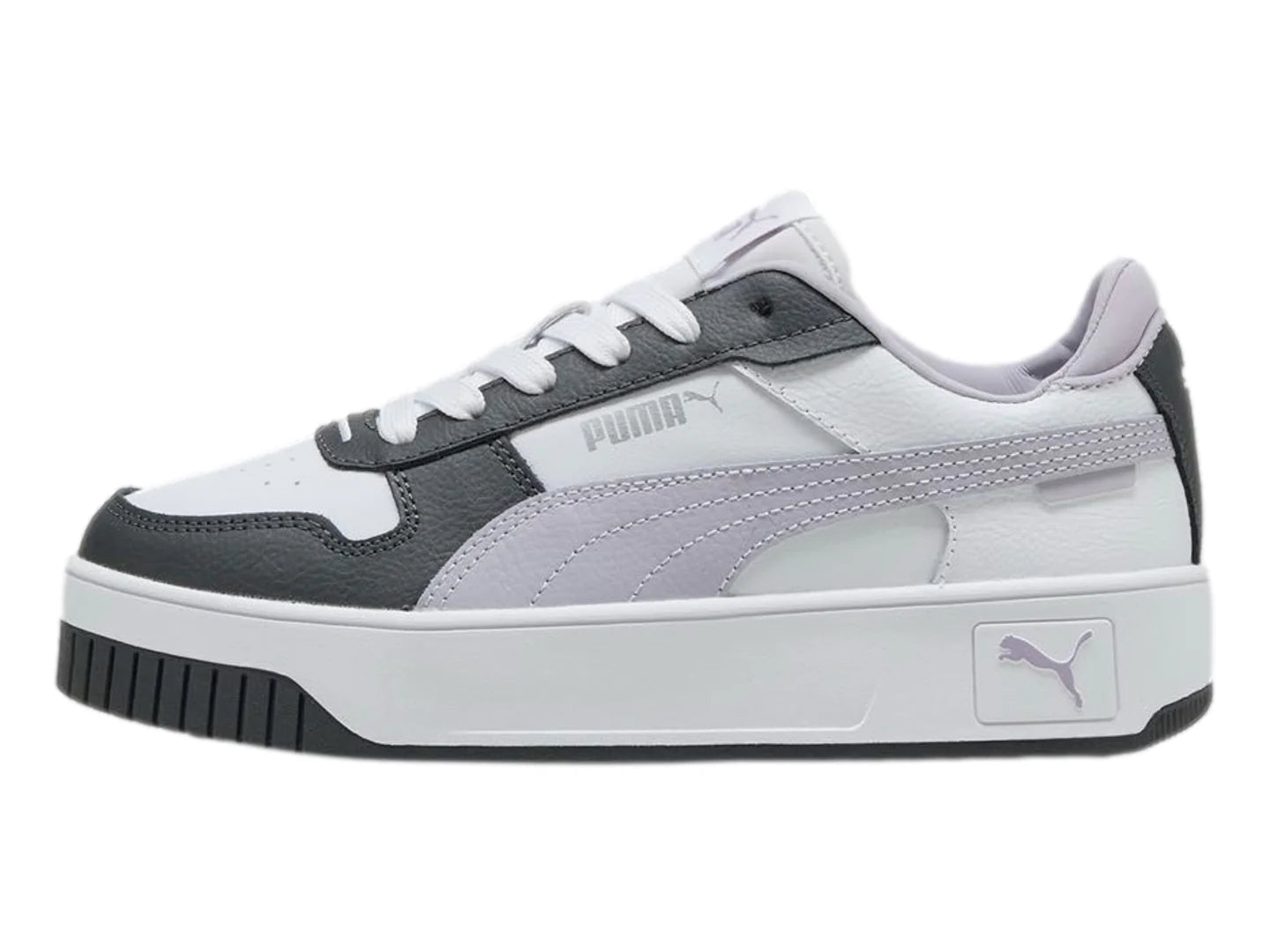 Tenis PUMA Carina Street Blanco y Lila para Niña