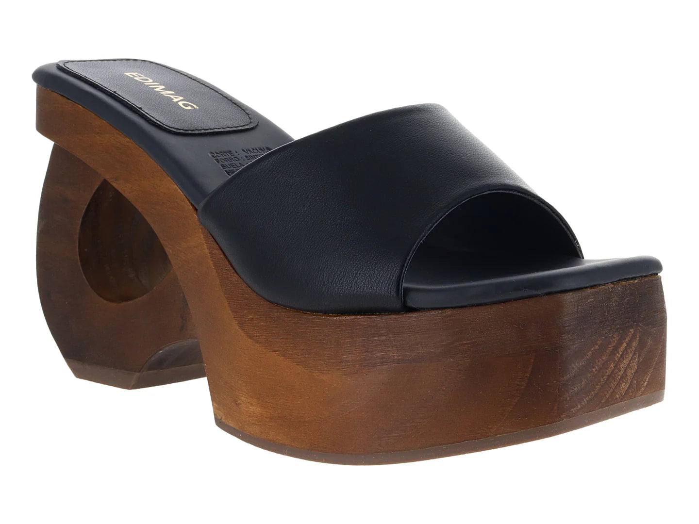 Sandalias de Tacón Edimag Color Negro para Mujer