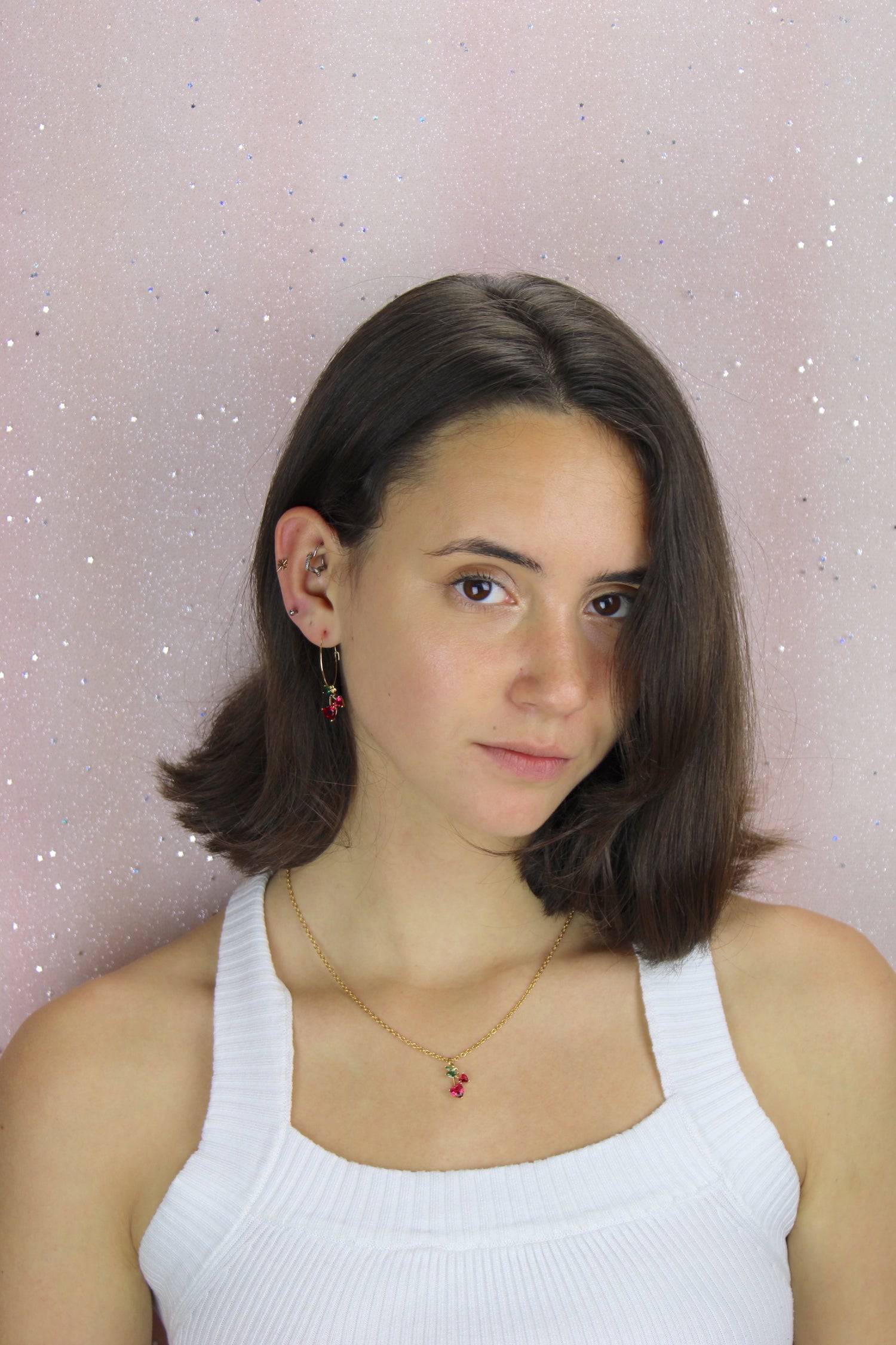 Cherry Sweet Hoop Earrings