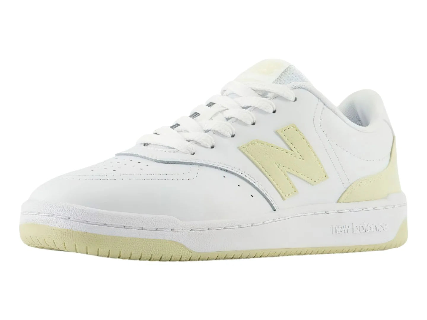 Tenis New Balance BB80 Blanco y Amarillo para Mujer