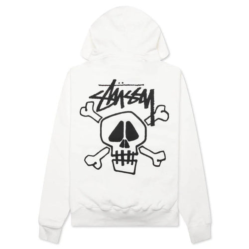 Skull Bones Pigment Dyed Hoodie Natural