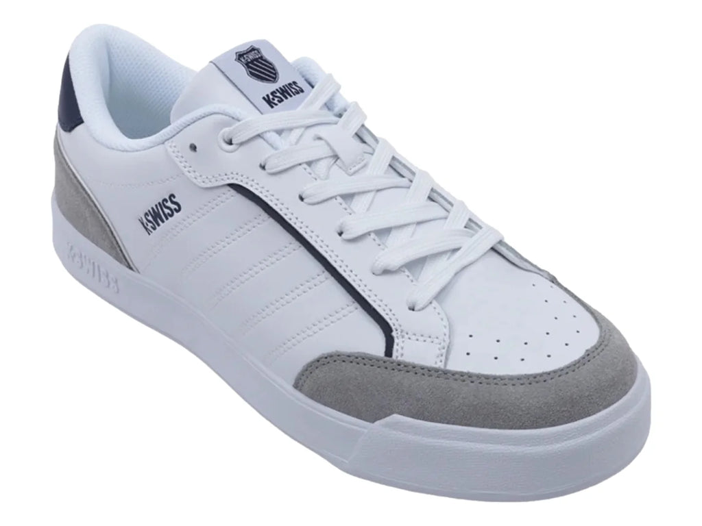 Tenis K Swiss Rinald Blanco Gris y Azul Marino para Hombre