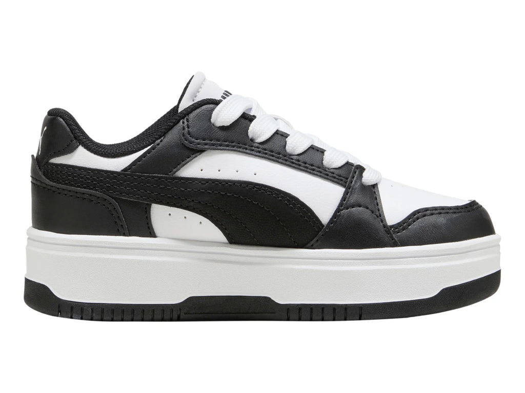 Tenis Puma Rebound Blanco y Negro para Niño