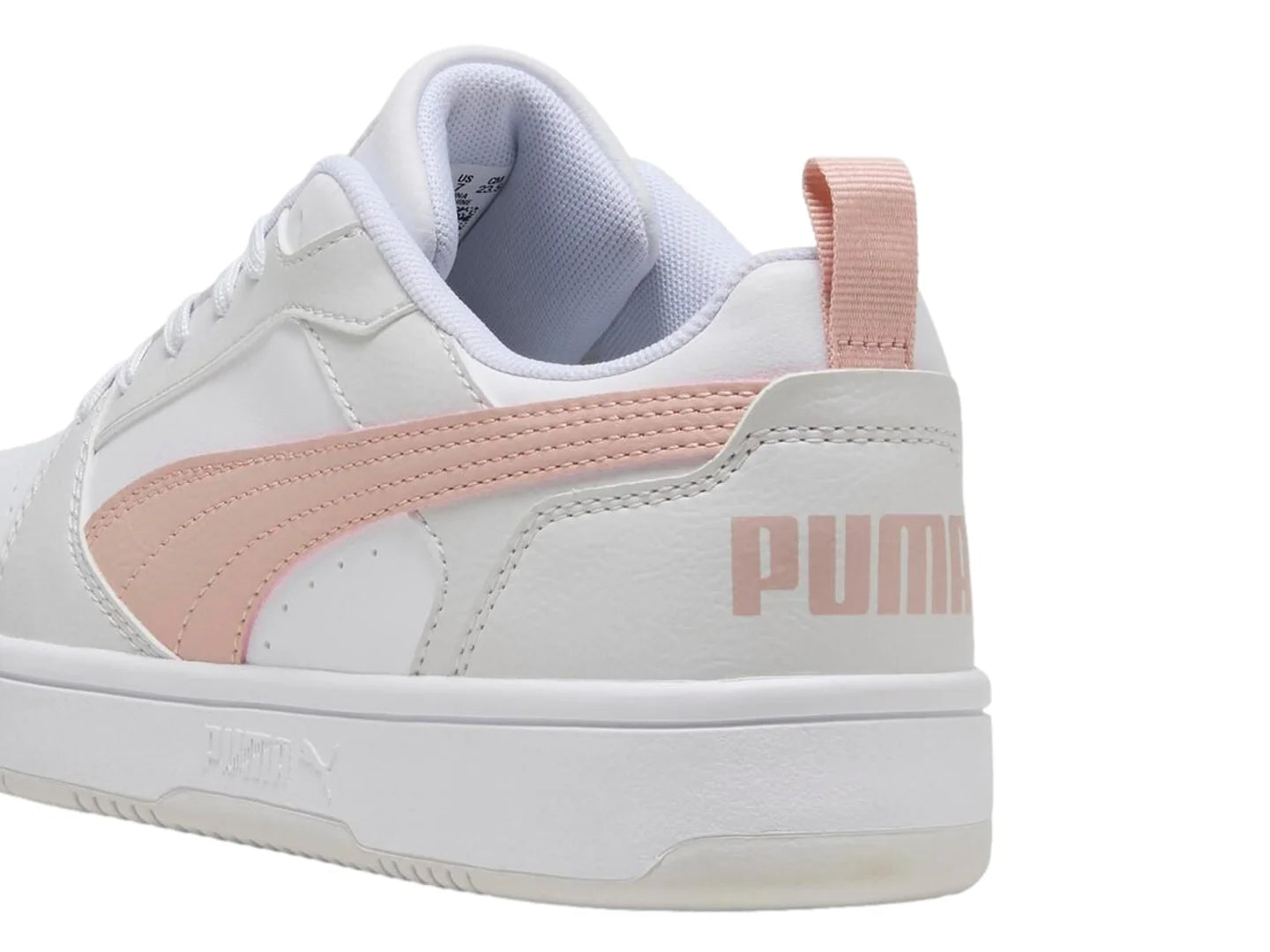 Tenis PUMA Rebound V6 Low Blanco y Rosa para Mujer