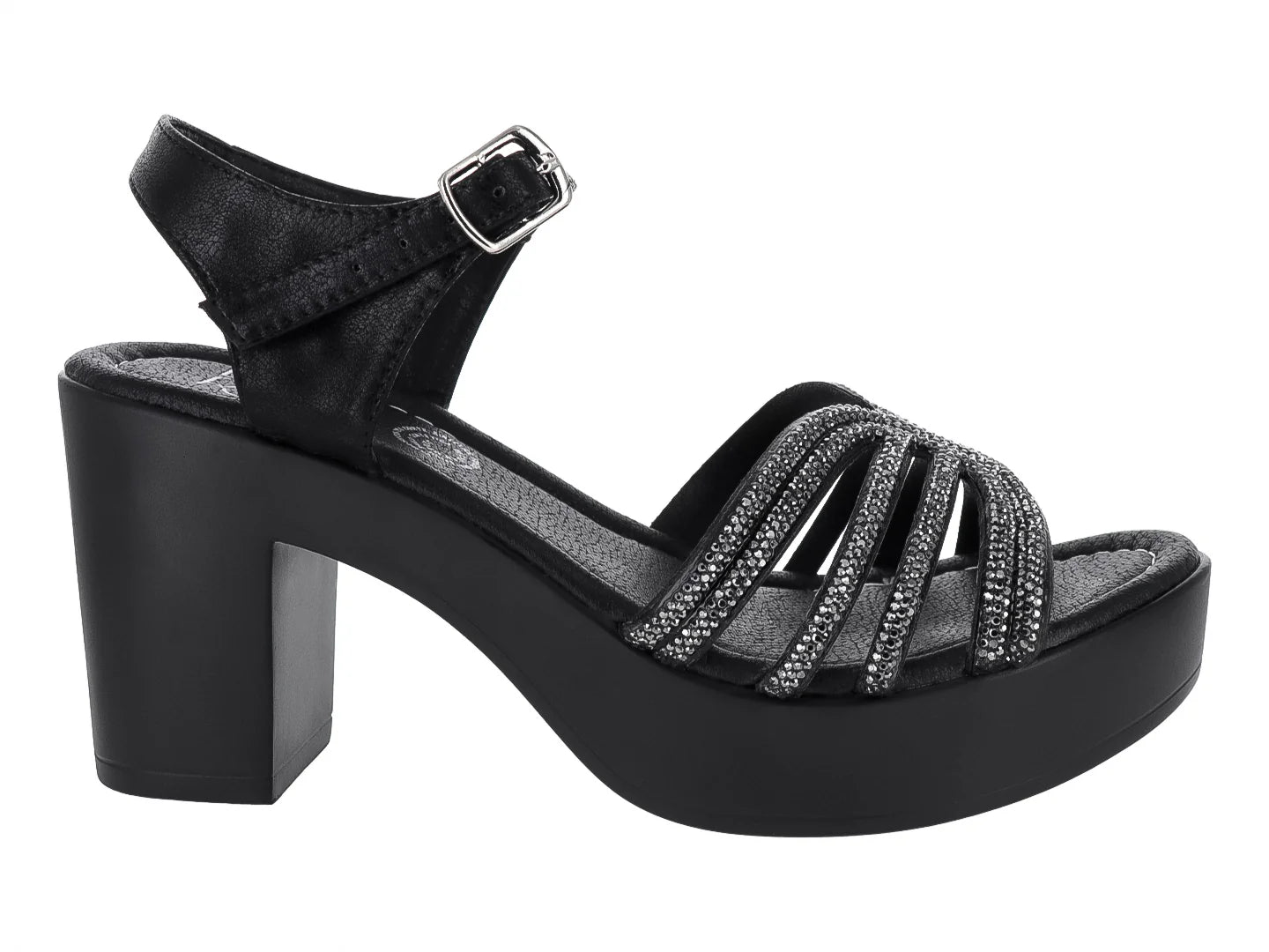 Sandalias Luna Rosa Negro para Mujer