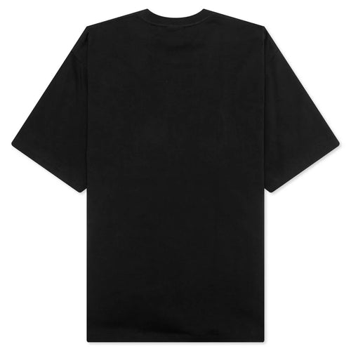 Water Print College Logo Relaxed Fit Tee Black