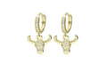 Aretes Roze Dorado para Mujer