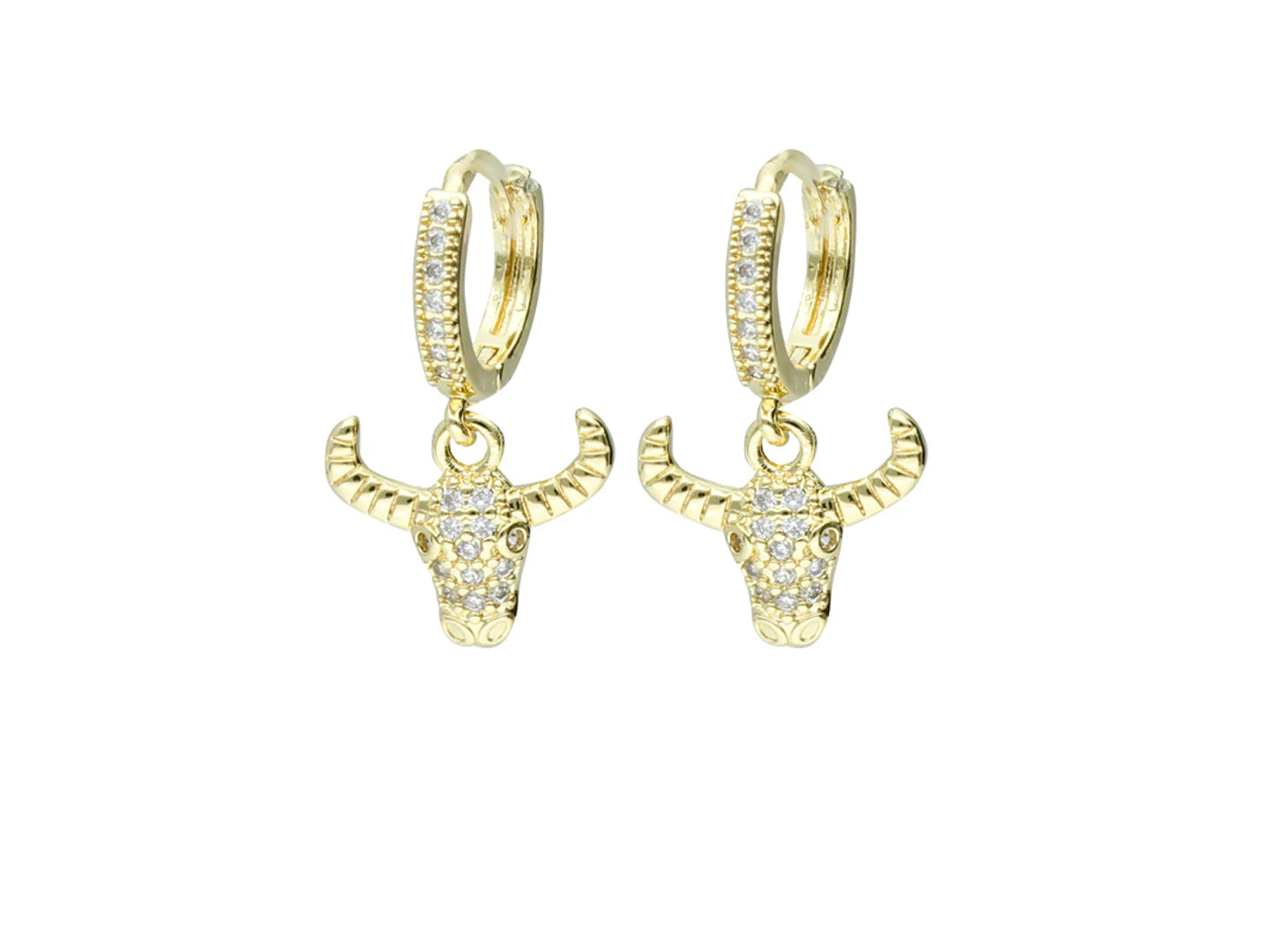 Aretes Roze Dorado para Mujer