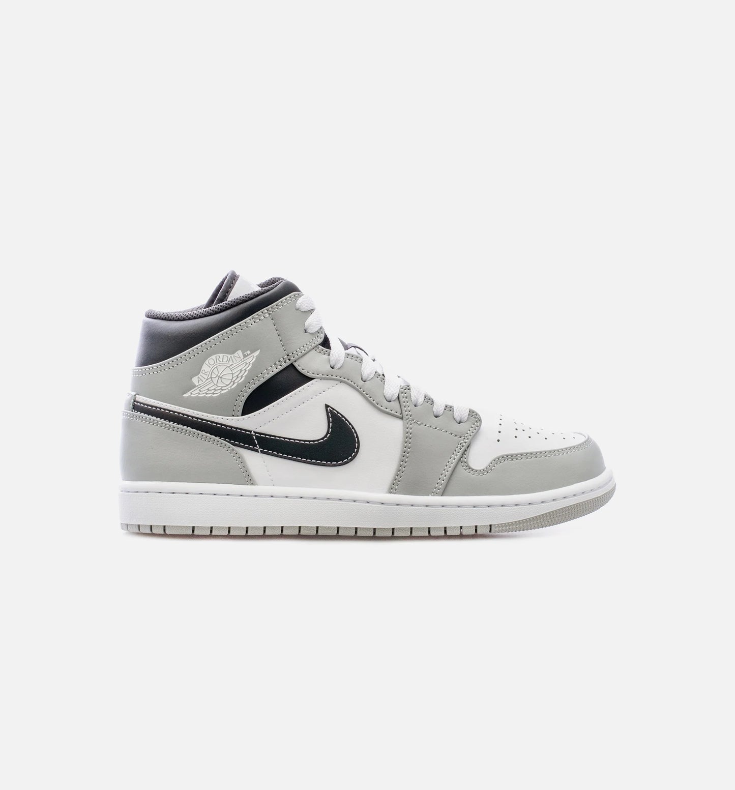 Air Jordan 1 Mid Light Smoke Grey Mens Lifestyle Shoe Grey White Limit One Per Customer