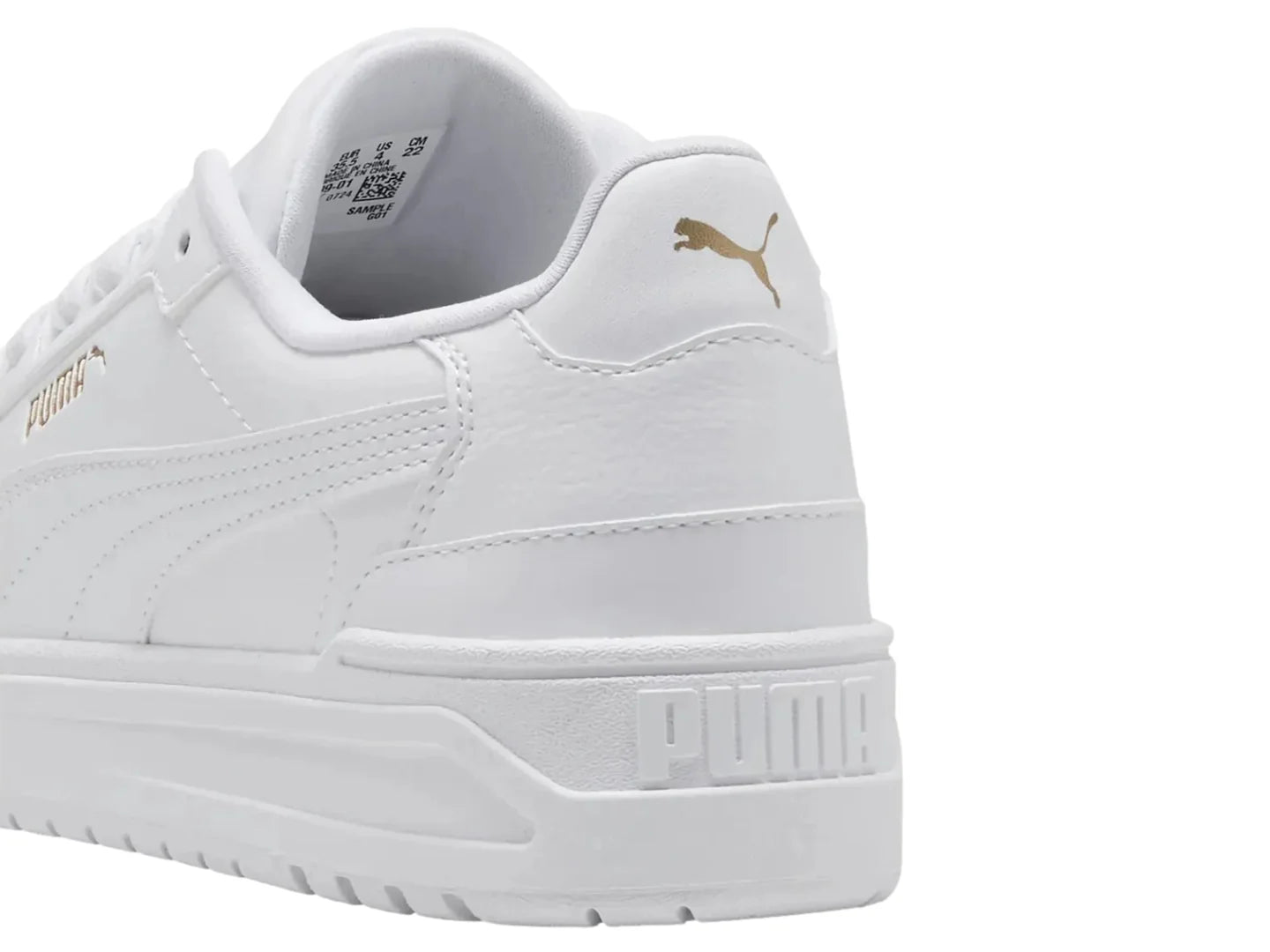 Tenis PUMA Shuffle Downtown Lo Blanco y Oro para Niño