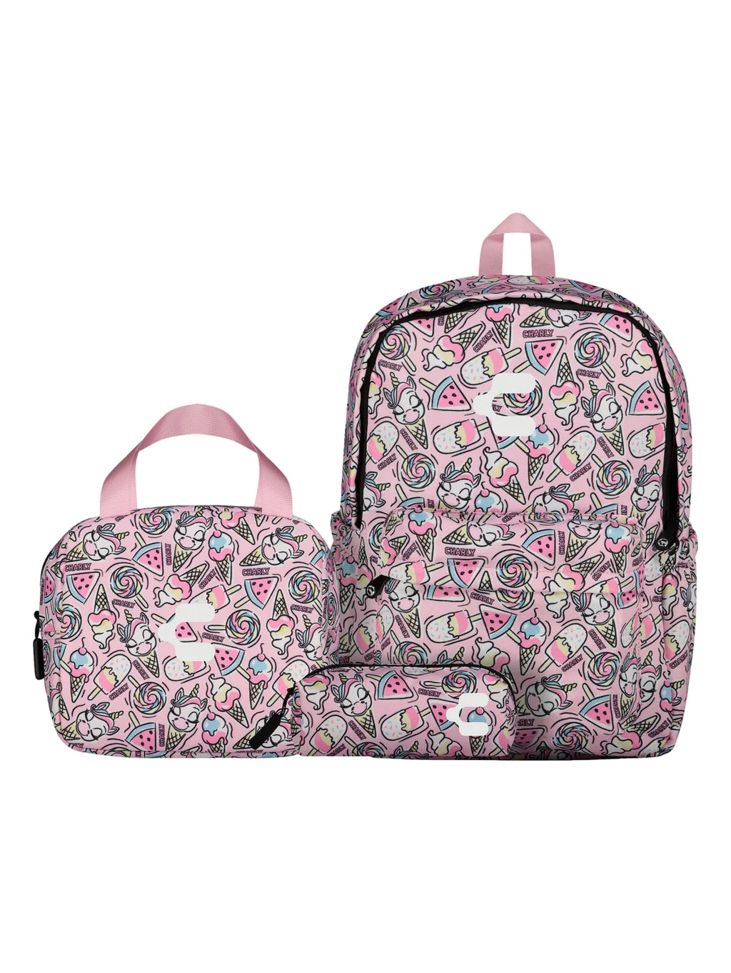 Set Mochila Charly Rosa