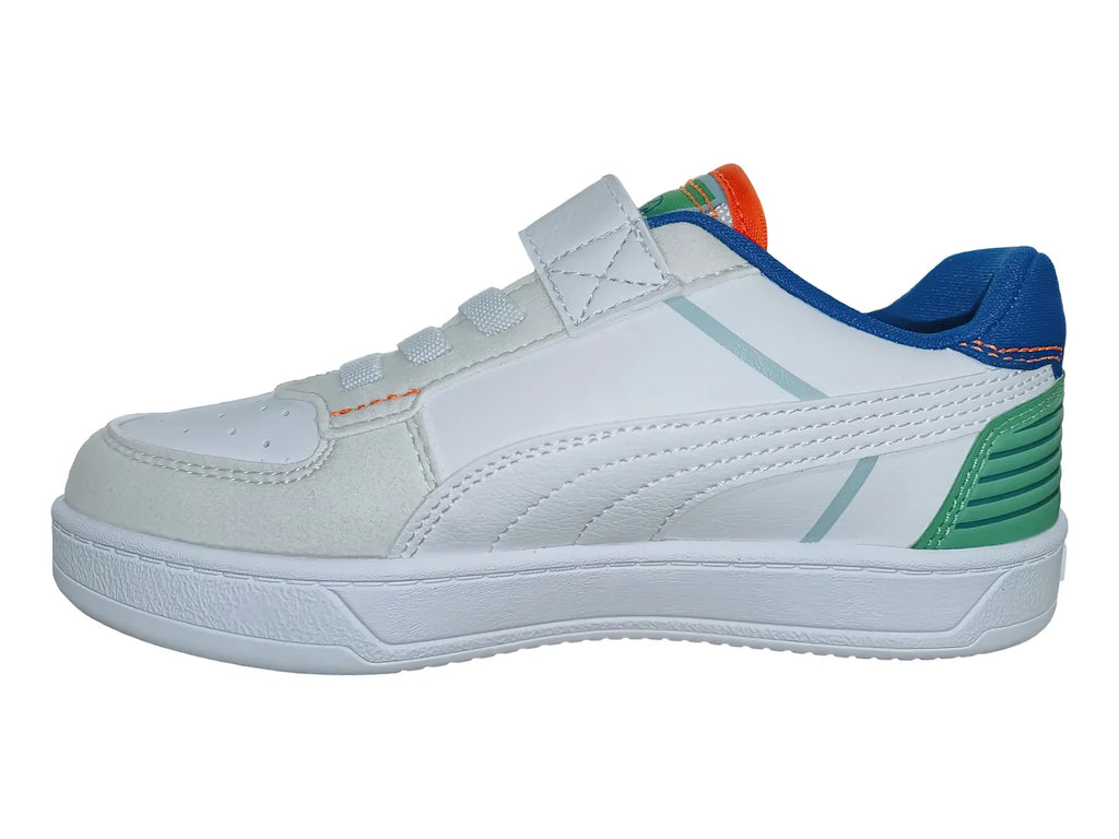 Tenis PUMA Caven 20 Gris y Blanco para Niño