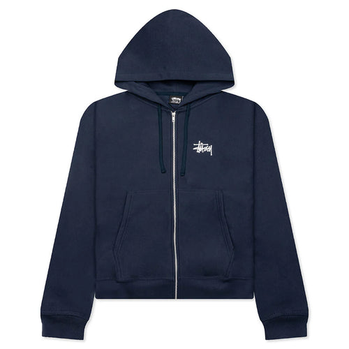 Basic Stussy Zip Hoodie Navy