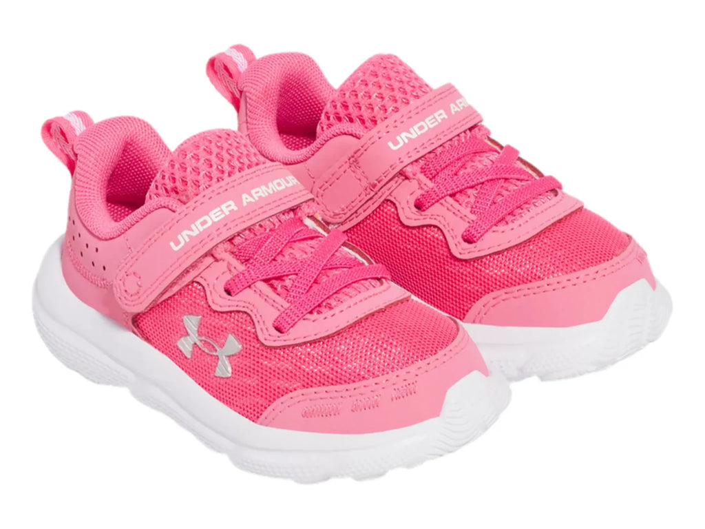 Tenis Under Armour Assert 10 Rosa y Blanco para Niña