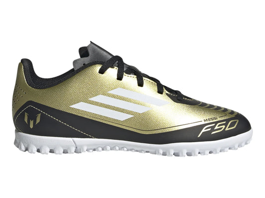 Taquetenis Adidas F50 Club Messi Dorado para Niño
