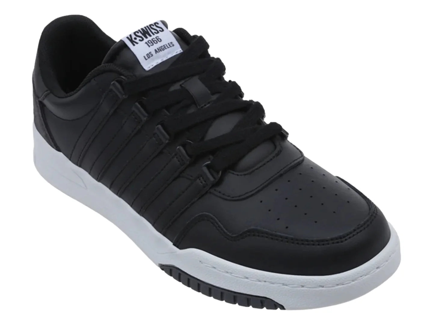 Tenis K Swiss Lawn Court Negro y Gris para Hombre
