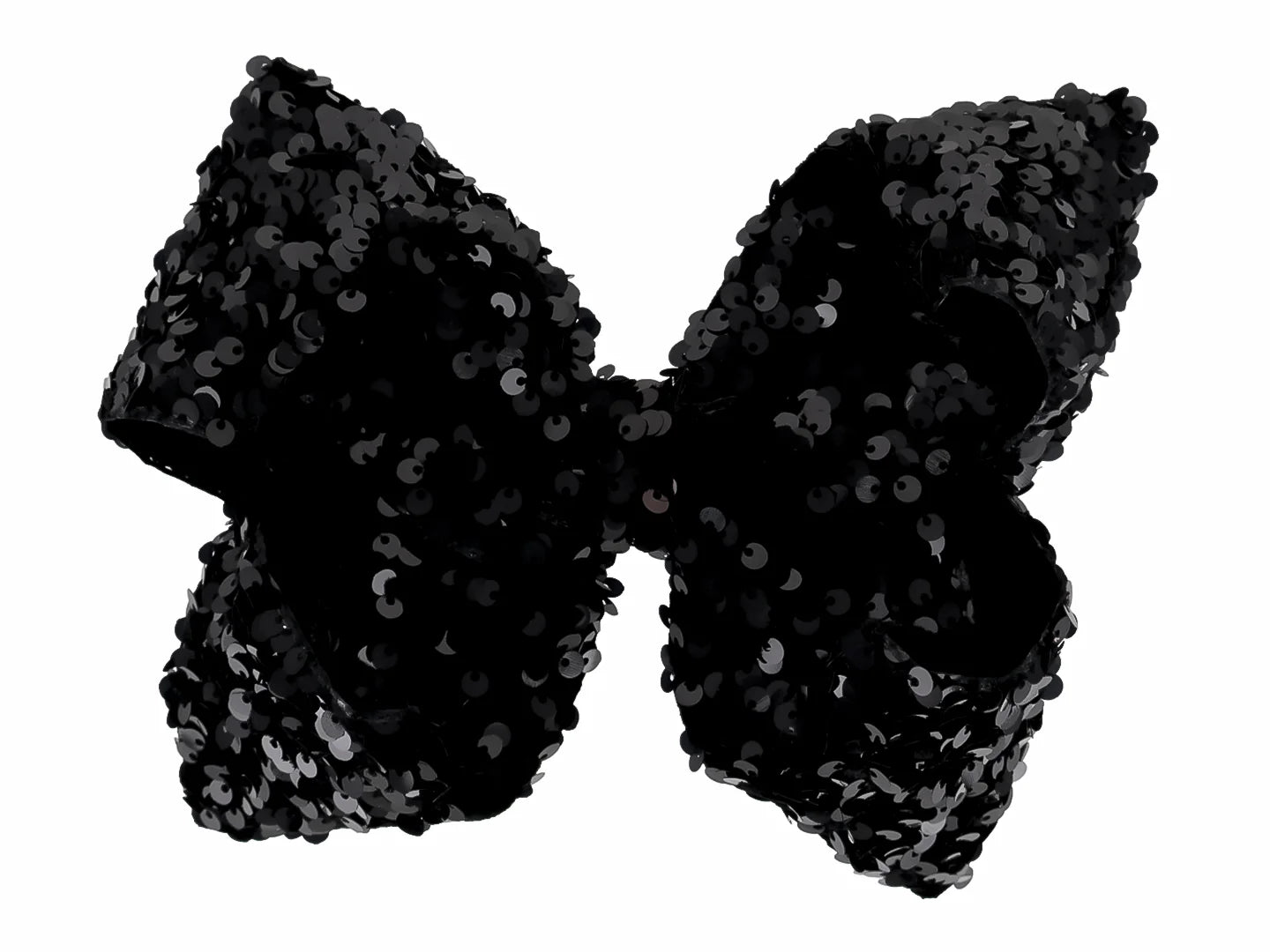 Moño Listonella Negro con Lentejuelas para Niña