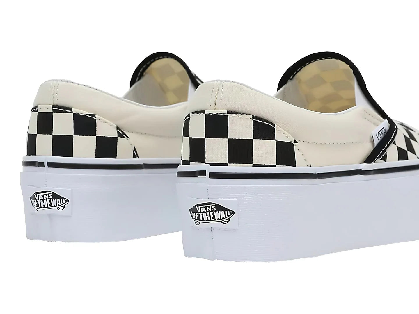 Tenis Vans Classic Slip On Platform Negro y Blanco para Mujer