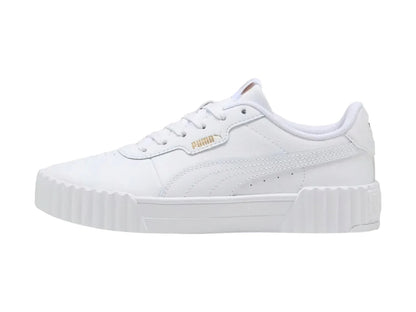 Tenis PUMA Carina 30 Blanco y Oro para Mujer