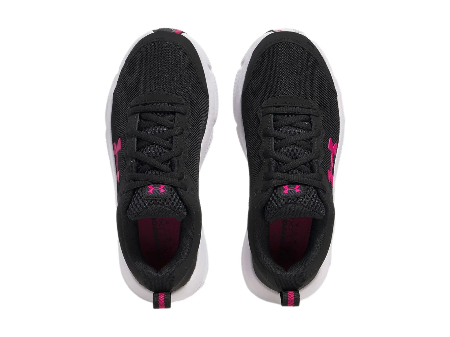 Tenis Under Armour Charged Assert 10 Negro y Rosa para Mujer
