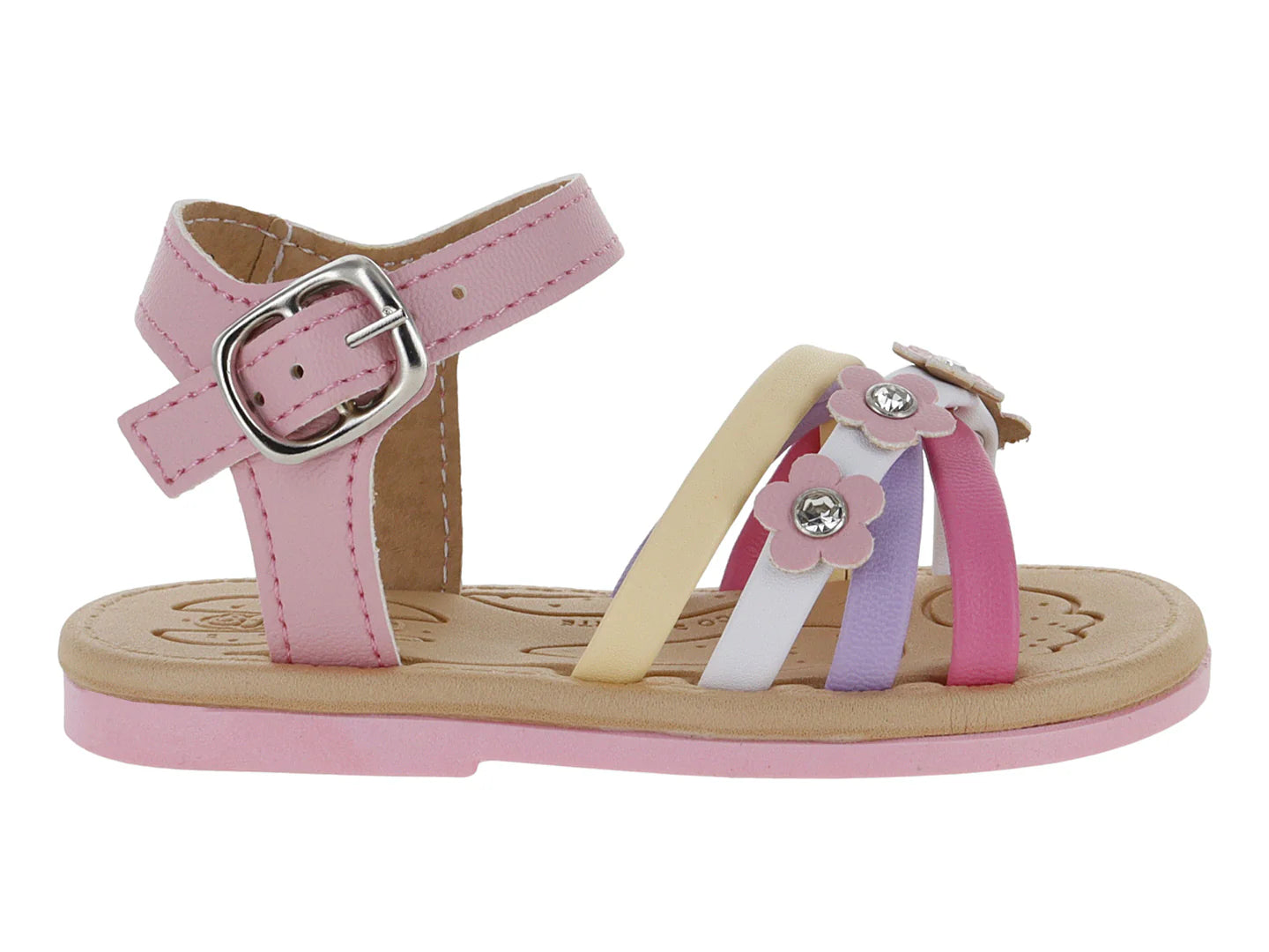 Sandalias Biberones Rosa Multicolor para Bebé
