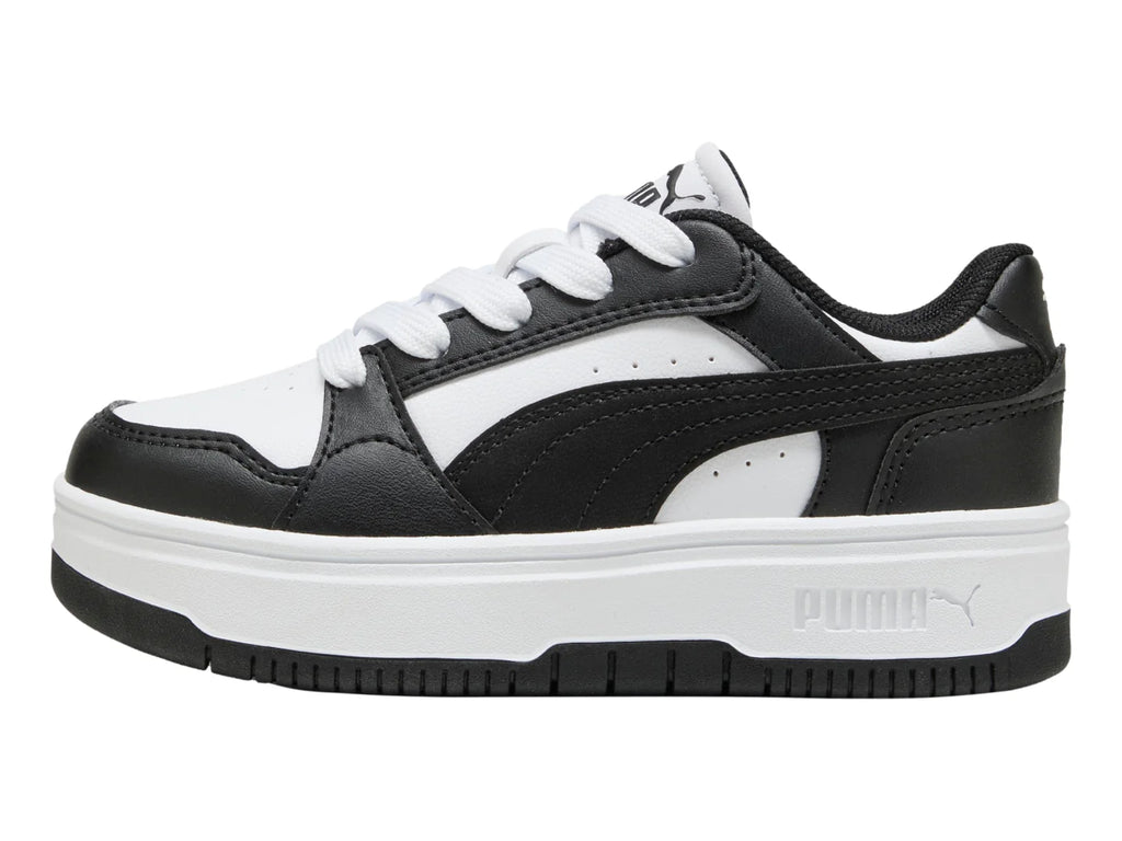 Tenis Puma Rebound Blanco y Negro para Niño