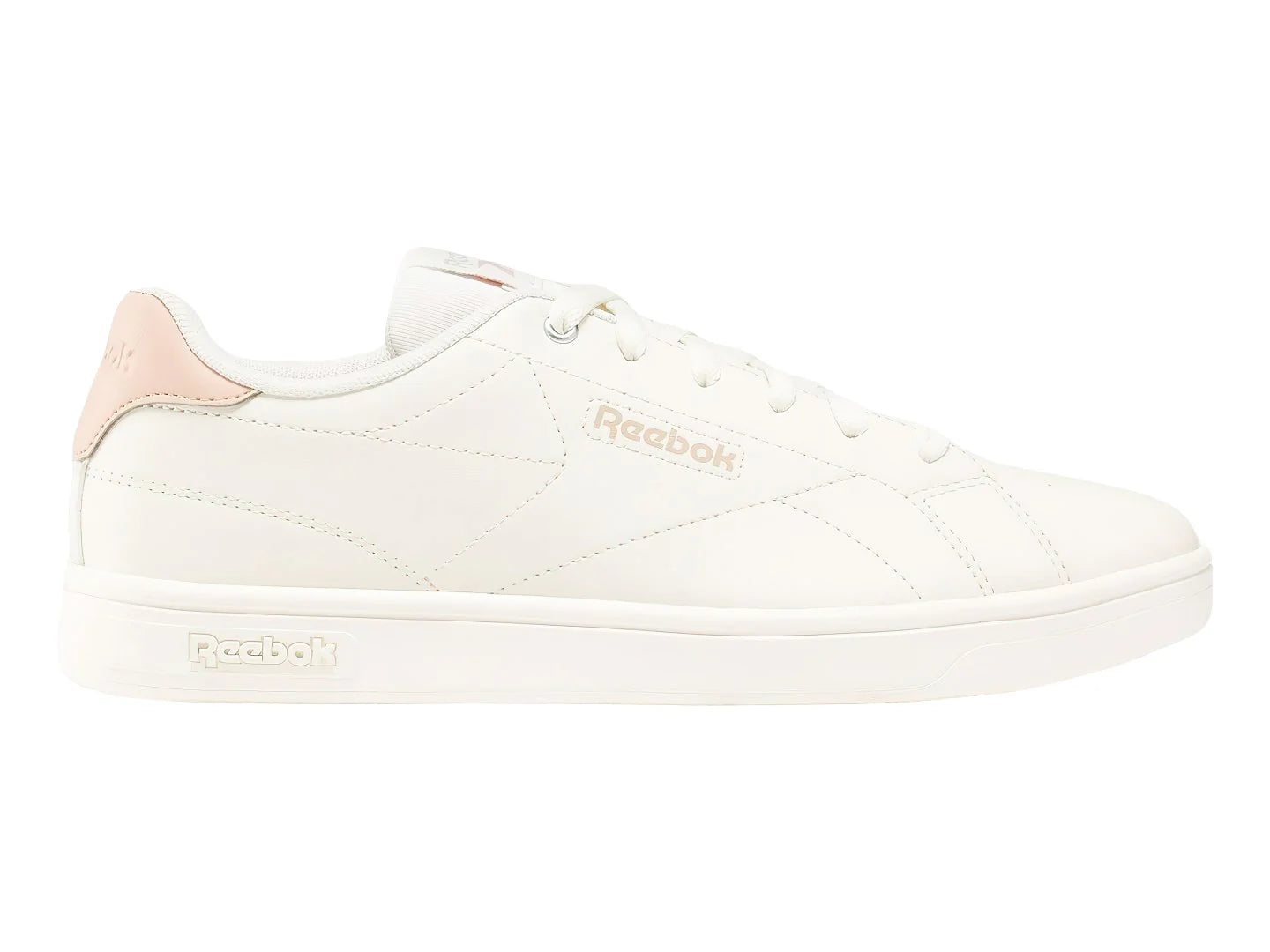 Tenis Reebok Court Clean Blanco y Rosa para Mujer