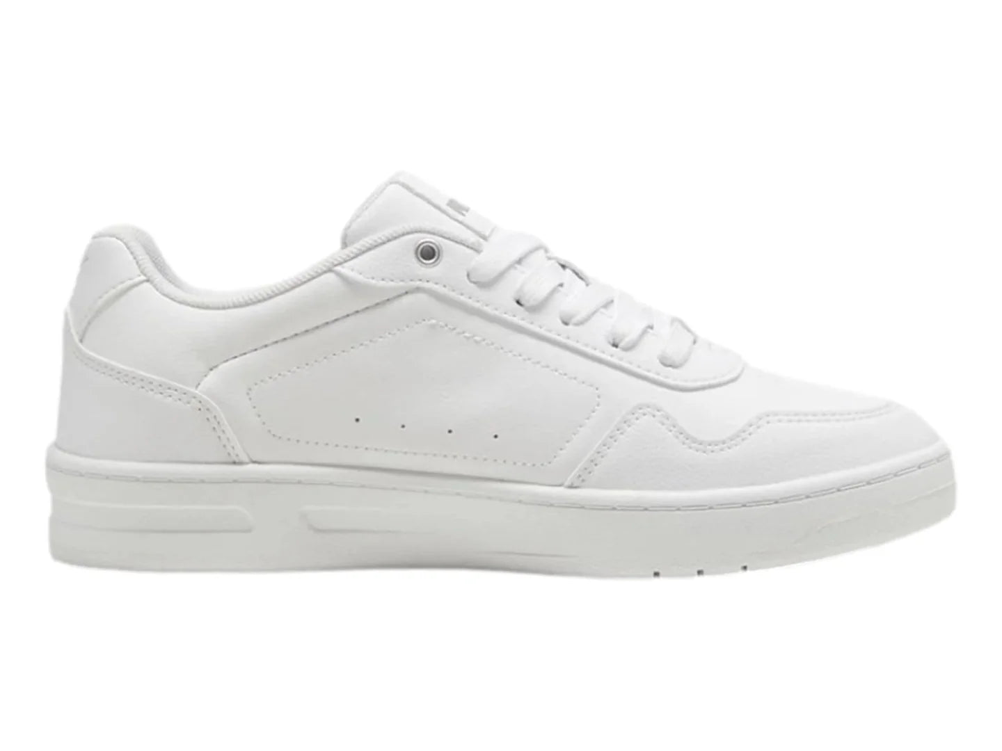 Tenis PUMA Court Classy Blanco y Plata para Mujer