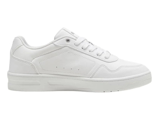 Tenis PUMA Court Classy Blanco y Plata para Mujer