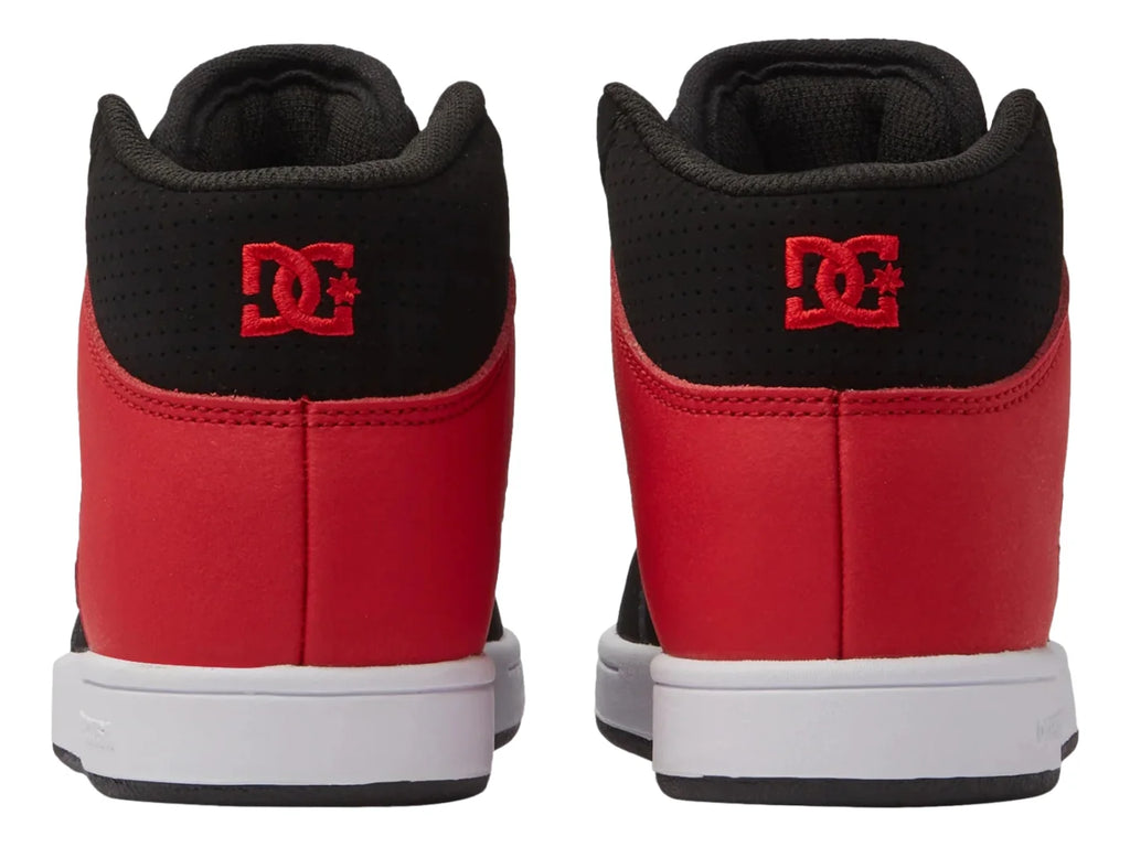 Tenis DC Shoes Manteca 4 Hi Negro y Rojo para Niño