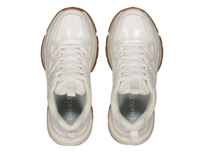 Tenis Charly Chunky Blanco y Camel para Mujer