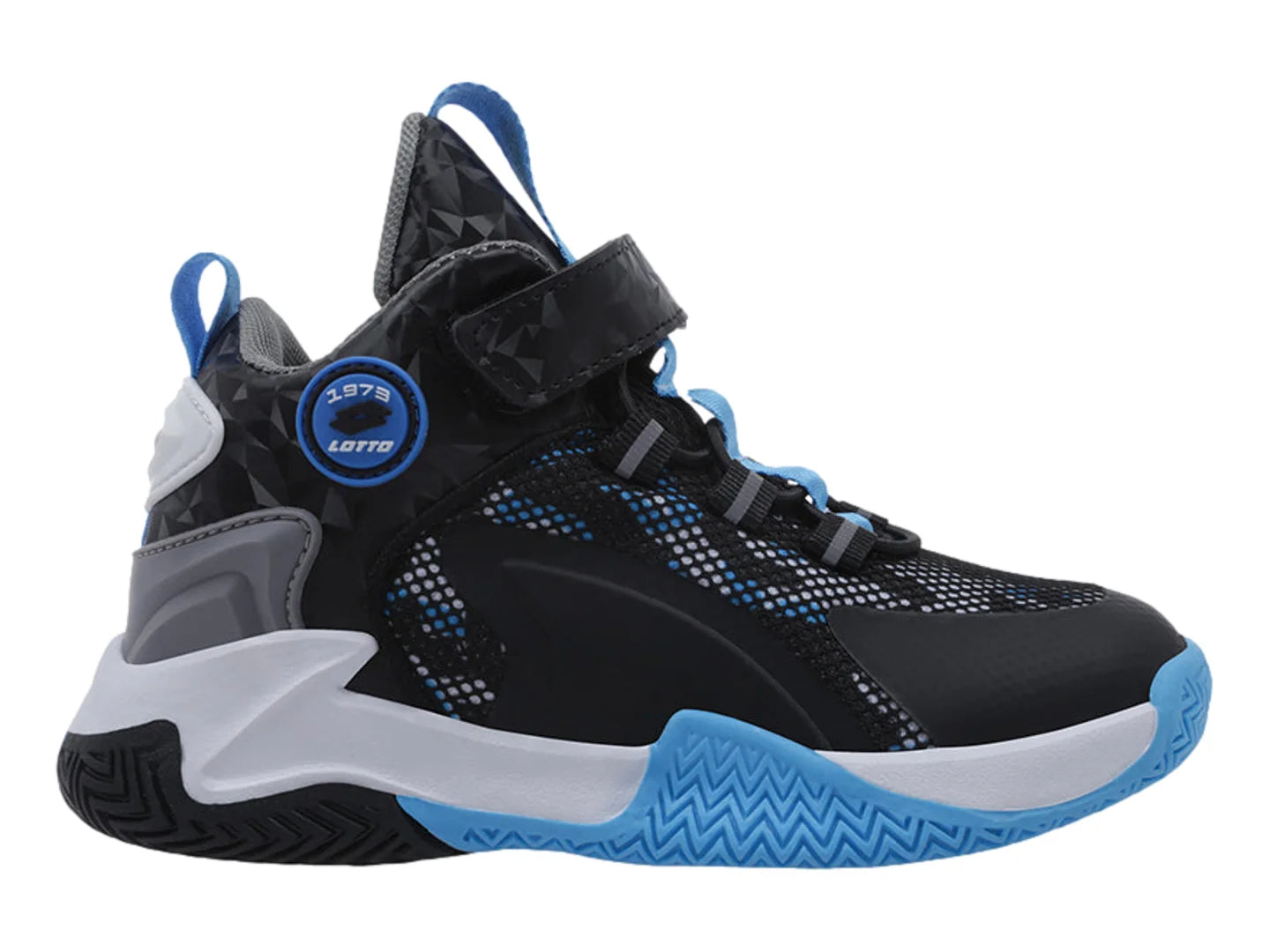 Tenis Lotto Reptar Negro y Azul para Niño
