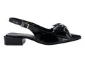Zapatillas de Tacón Luna Rosa Negro Charol para Mujer