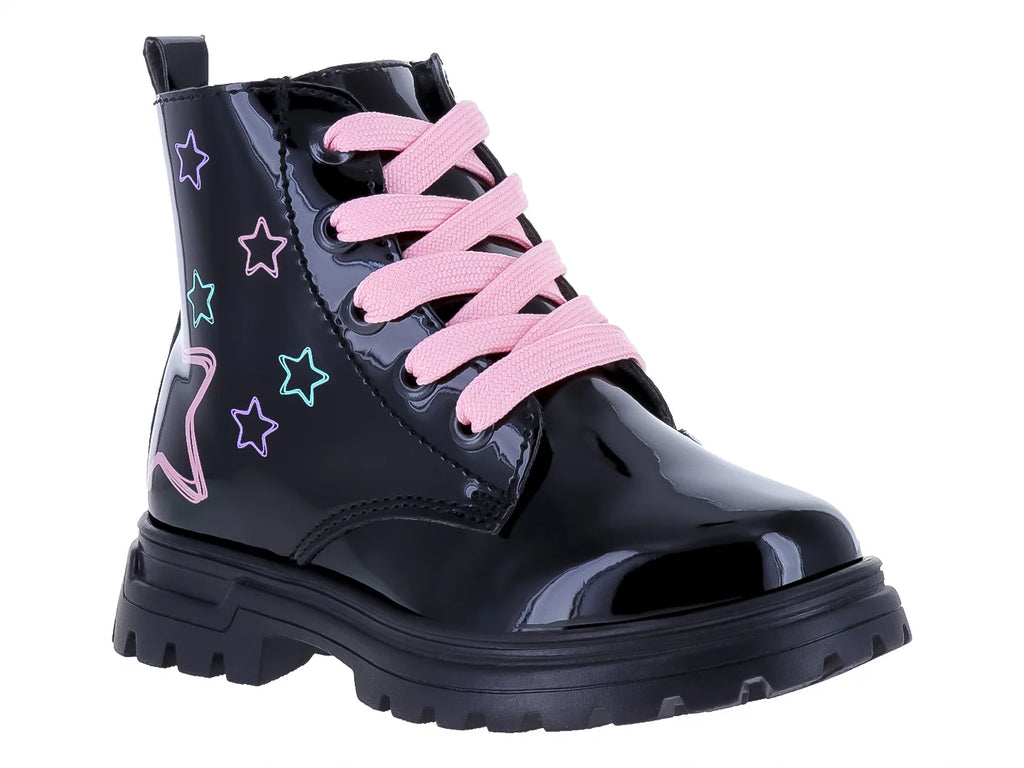 Botas YUYIN de Charol Negro para Niña