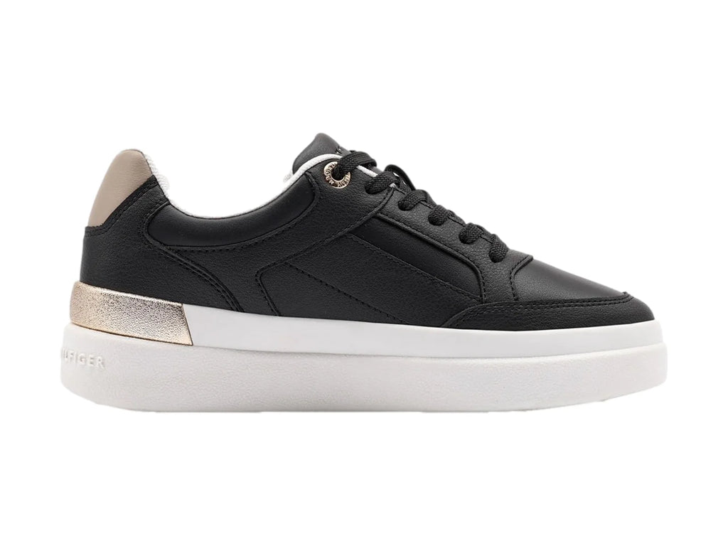 Tenis Tommy Hilfiger Court Negro para Mujer