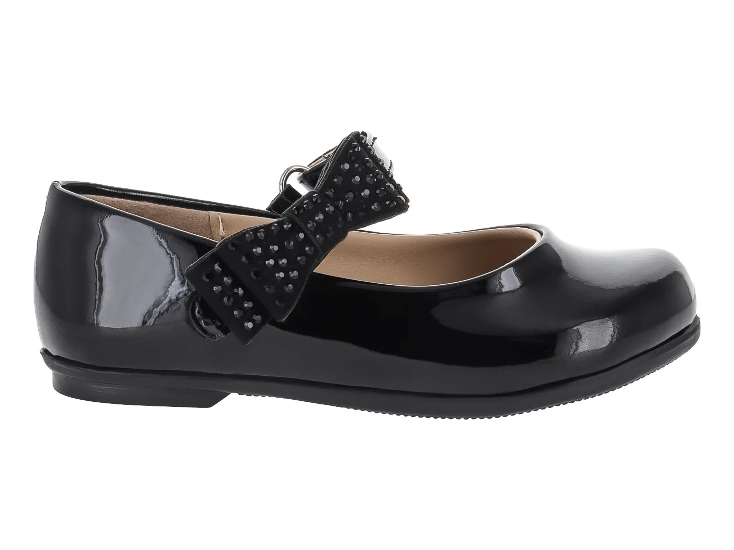 Zapatos Planos Tropicana Charol Negro para Niña