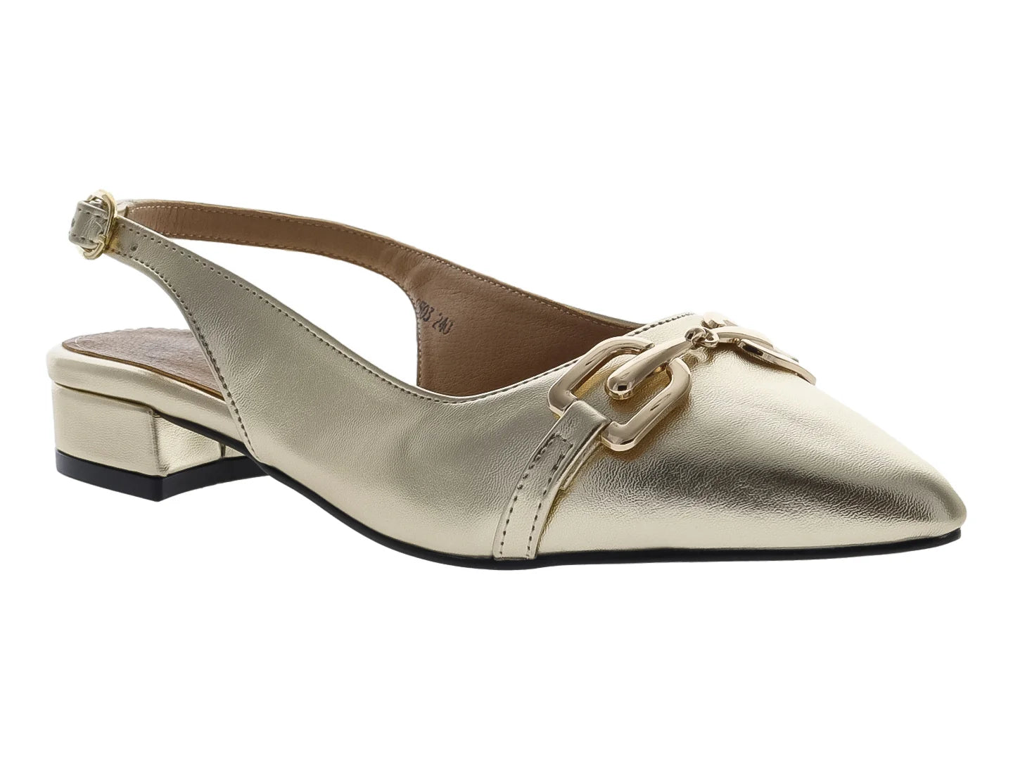 Tacones Luna Rosa Oro Inglés para Mujer