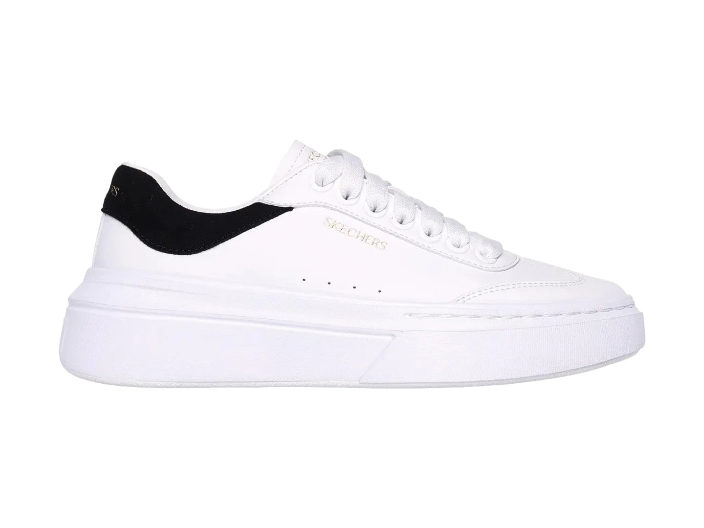 Tenis Skechers Cordova Classic Blanco y Negro para Mujer