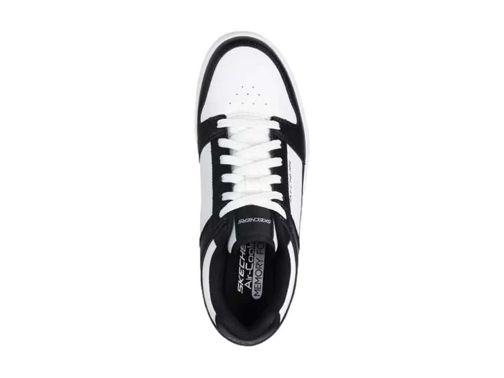 Tenis Skechers Sport Court 92 Blanco y Negro para Hombre