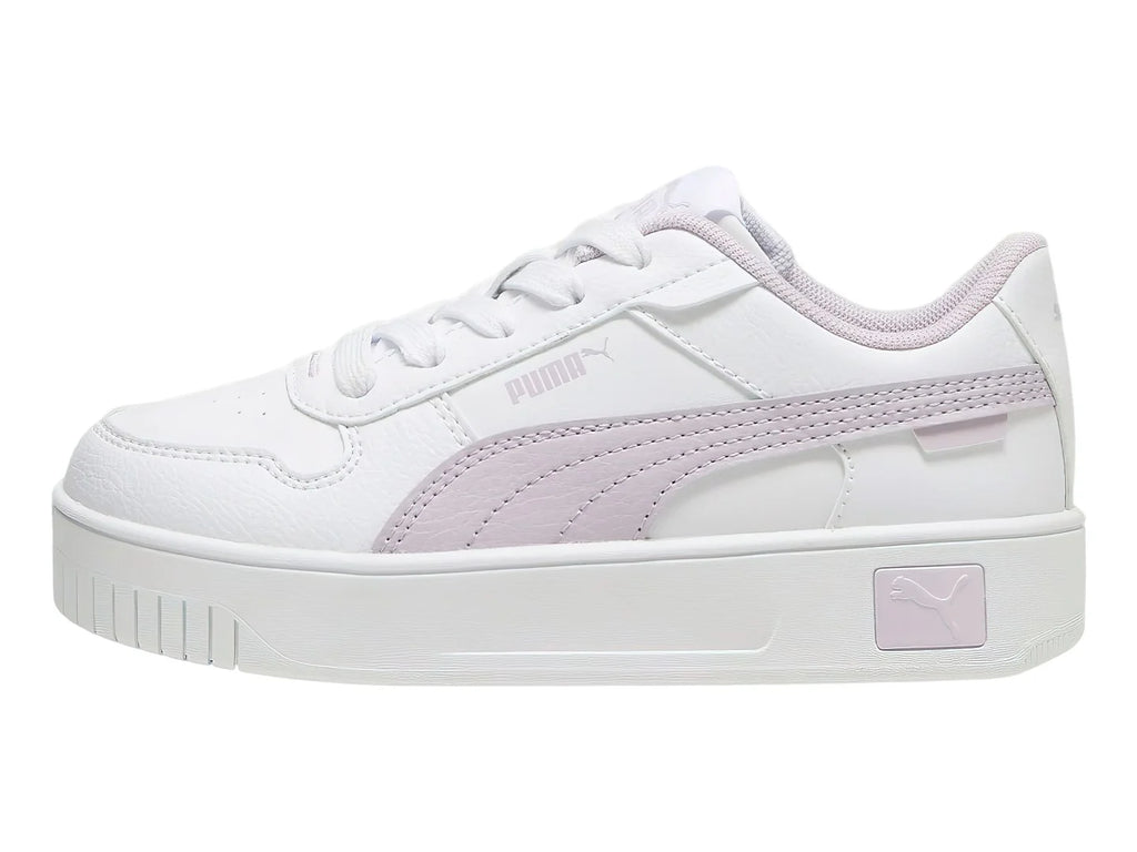 Tenis PUMA Carina Street Blanco y Morado para Niña