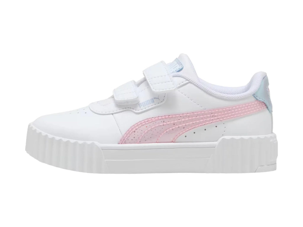 Tenis PUMA Carina 30 Blanco y Rosa para Niña