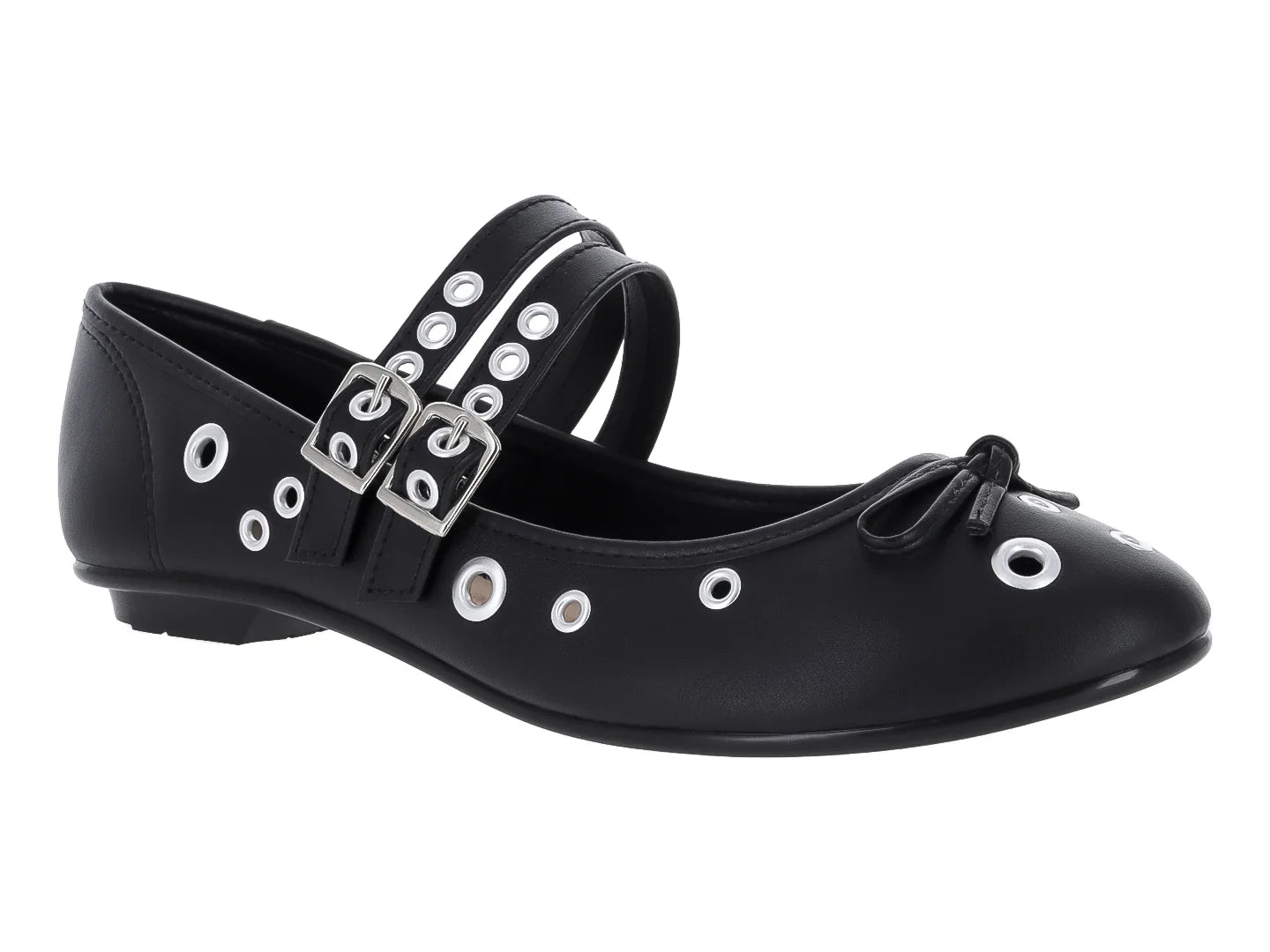 Zapatos Flats Moleca Negros para Mujer