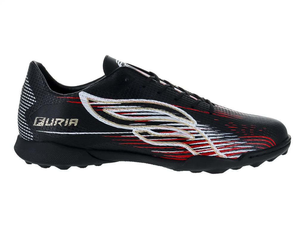 Tenis de Fútbol Furia Negro Rojo y Oro para Hombre