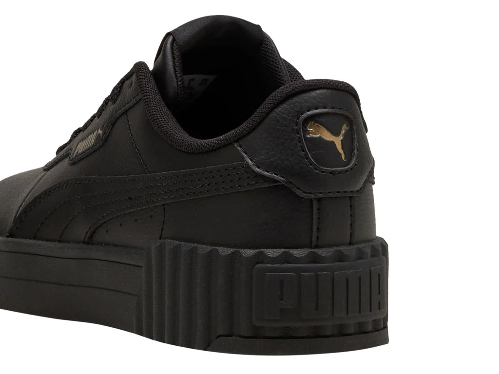 Tenis PUMA Carina 30 Negro y Oro para Niño