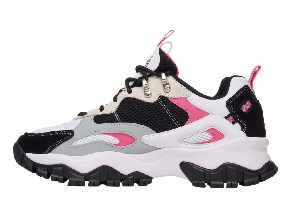 Tenis FILA Ray Tracer TR 2 Blanco Negro y Rosa para Mujer