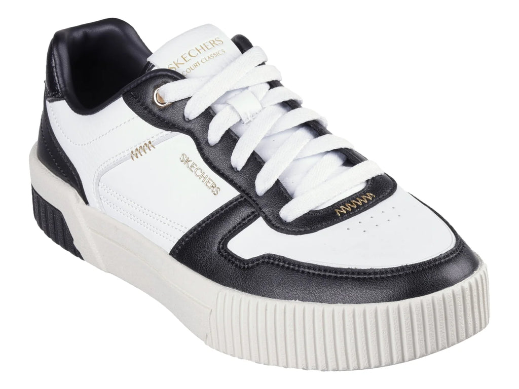 Tenis Skechers Jade Blanco y Negro para Mujer